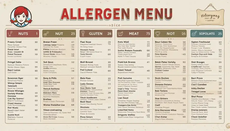 Wendy's Allergen Menu โ Detailed list of menu items with allergen information, including dairy, gluten, nuts, and more."